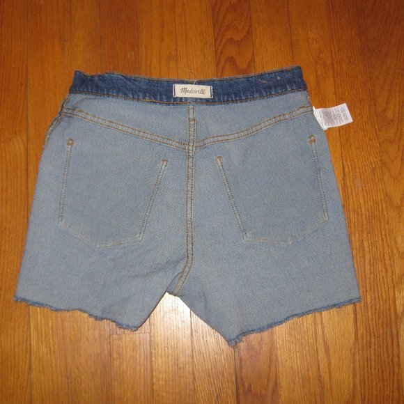 Madewell High-Rise Cut-Off Denim Blue Jean Shorts - Picture 9 of 12